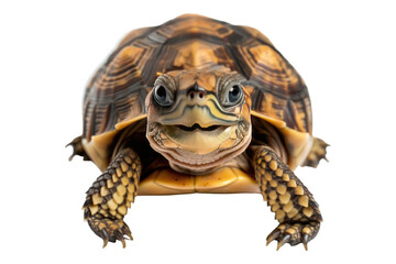 Cute turtle smiling isolated on transparent background