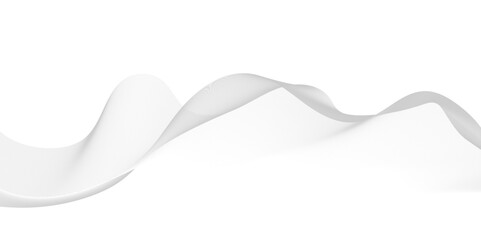 Abstract gray smooth wave on a white background. Dynamic sound wave. Design element. Vector illustration.