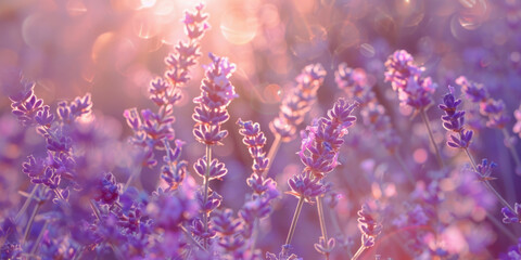 Lavender flowers close up