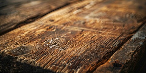 Fototapeta premium Aged Wooden Texture Close-up, Natural Patterns and Grains