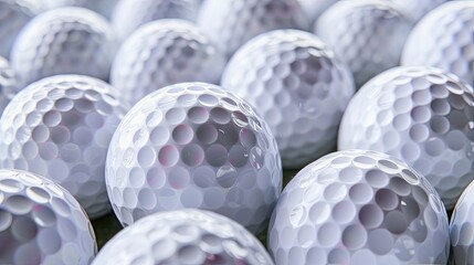 Golf balls close-up. Generative AI