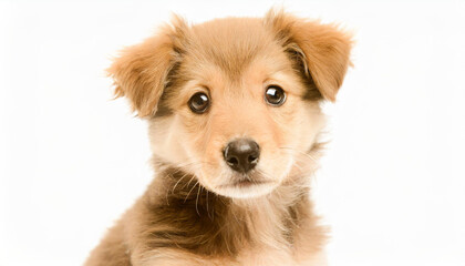 portrait of an adorbale mixed breed puppy