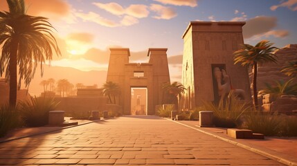Fototapeta premium ancient egyptian temple of egypt.