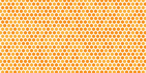 orange honeycomb on a white background. Isometric geometry. 3D illustration