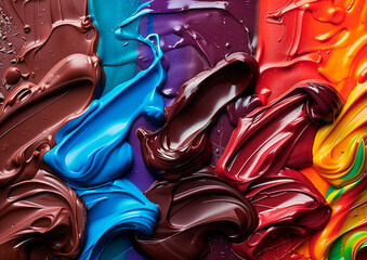  visualizing  chocolate in an abstract and dynamic composition