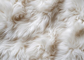 White fluffy fur texture background
