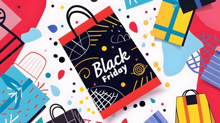 shopping bag with the phrase black friday