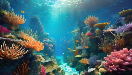 coral reef and fish