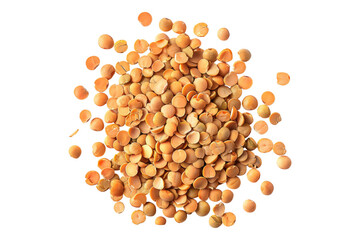 Lentils isolated on transparent background