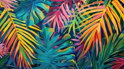Tropical summer background. Generative AI