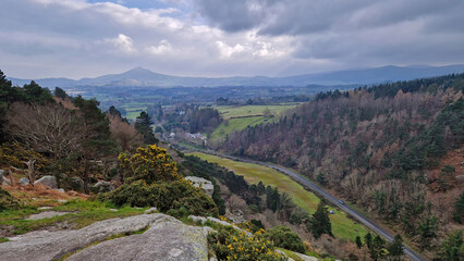 At Scalp Viewing Point in County Wicklow, immerse yourself in the tranquil beauty of Ireland's countryside.