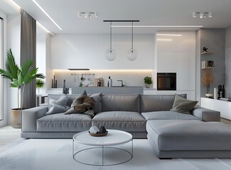 modern living room with sofa