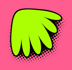 Neon Green Feather on Pink