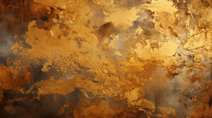 Gold Venetian Plaster Background. Golden Decorative Plaster Texture
