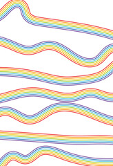 Striped colorful frame in seven rainbow. Striped colorful rainbow border frame background design. Colorful paint splatter background