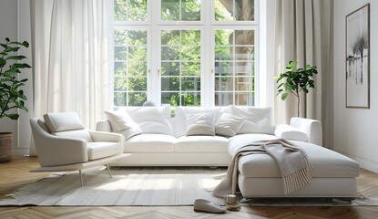 modern living room with sofa