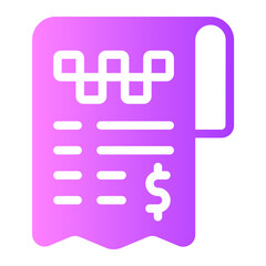 receipt gradient icon