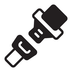 seat belt glyph icon