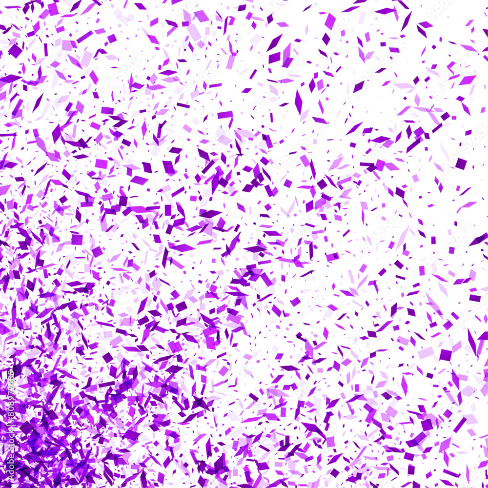 Poster a cascade of purple shards falls through the image, creating a sense of movement and a shower of cre