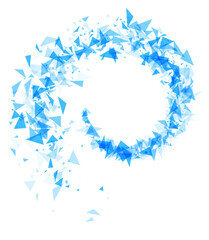 Dynamic Blue Triangle Spiral