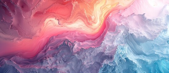 Mesmerizing Watercolor Dreamscape A Vibrant Fluid and Ethereal Digital Art Composition