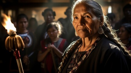 Pioneering Woman in Indigenous Rights female indigenous leader preserving community heritage