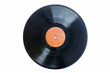 Obraz premium Vinyl disc on a shelf - close-up. Beautiful simple AI generated image in 4K, unique.