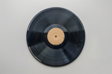 12-inch vinyl LP record in cardboard cover on white background.. Beautiful simple AI generated image in 4K, unique.