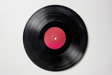 12-inch vinyl LP record in cardboard cover on white background.. Beautiful simple AI generated image in 4K, unique.