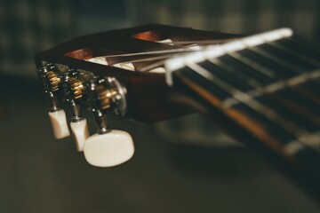 Close Up Photo Of A Classic Guitar