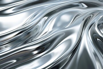 sleek chrome metal wave background abstract metallic texture