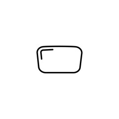 Glasses lens icon. The glass part of the glasses with a lens without a frame and rimless. Vector on white background. 