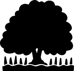 hand drawn mangrove tree illustration.