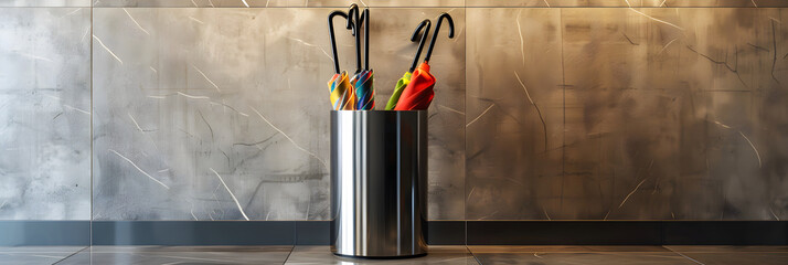 Functional and Stylish Umbrella Stand in a Modern Interior Setting