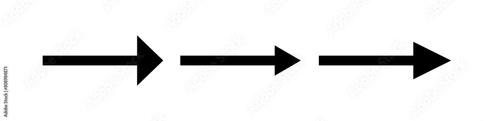 Poster set arrow icon. collection different arrows sign. black vector arrows – vector