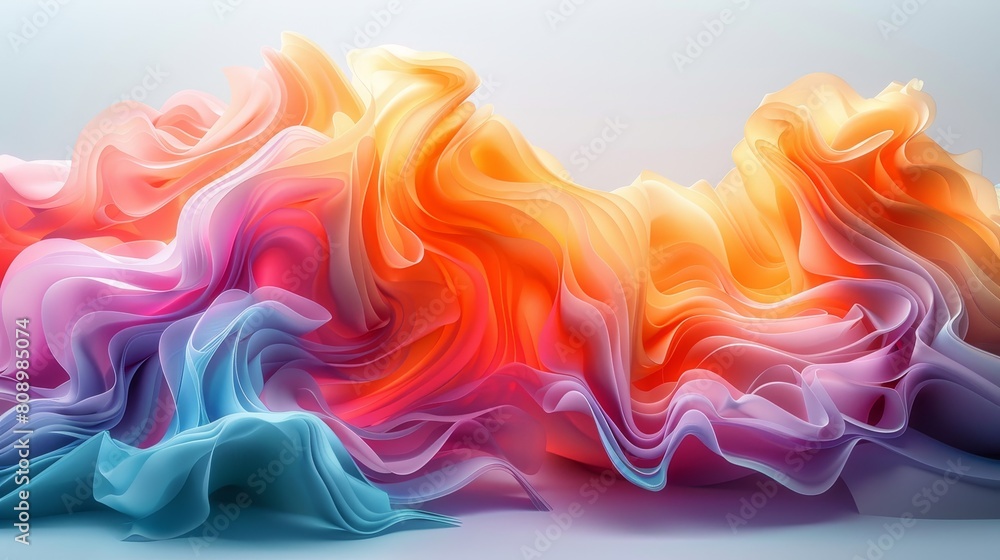 Poster gradient art creative expression: a 3d illustration representing the creative expression found in gr