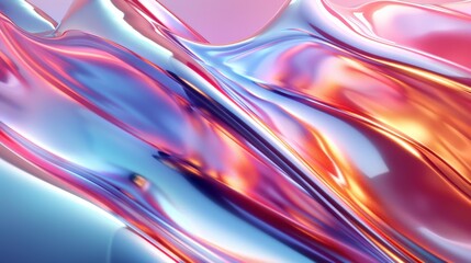 Gradient Art Futuristic Designs: A 3D illustration showcasing futuristic designs in gradient art