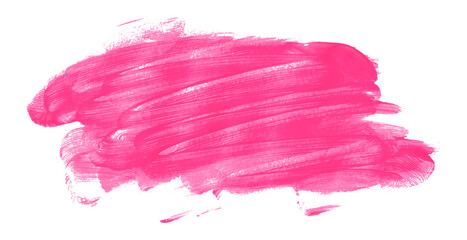 Shiny pink brush watercolor painting isolated on transparent background. watercolor png