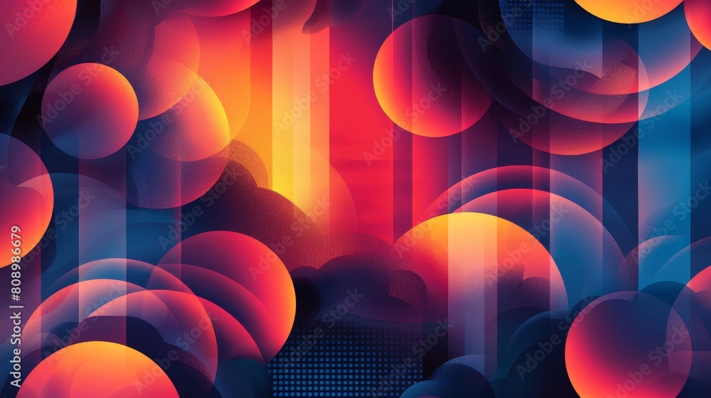 Aufkleber gradient patterns geometric shapes: an illustration highlighting geometric shapes created with gradi