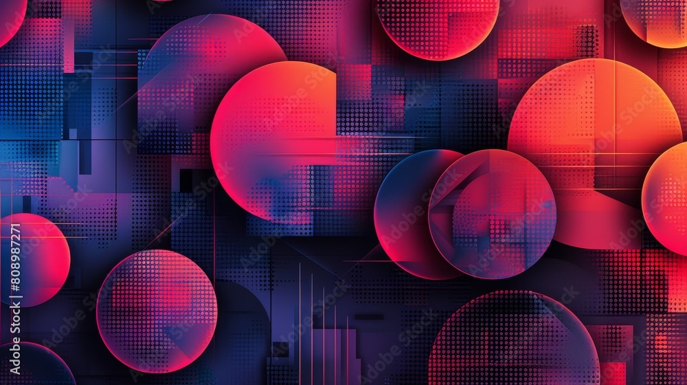 Poster gradient textures geometric patterns: an illustration featuring geometric patterns created with grad