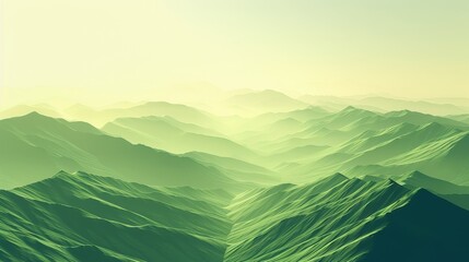 Nature Gradients Mountain: A 3D illustration showcasing gradients found in natural mountain landscapes