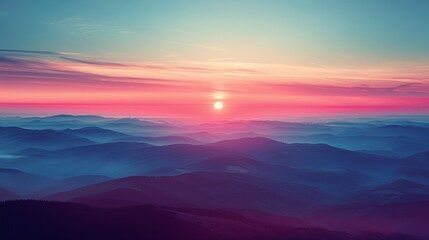 Nature Gradients Sunrise: A photo showcasing gradients found in natural landscapes