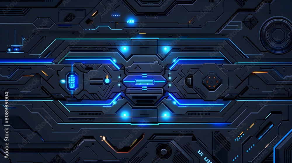 Aufkleber sleek and striking intel-inspired digital background with futuristic circuit board patterns