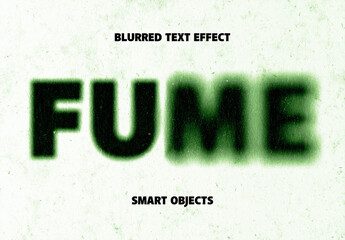 Green Dust Blurred Halftone Text Effect Mockup