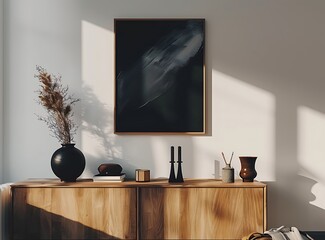 modern living room with table