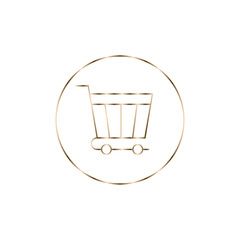 Shopping cart icon. Web cart in line.