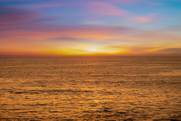 Sunrise Sky With Lighted Clouds