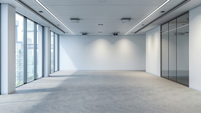 Blank office wall, white empty wall texture background.
