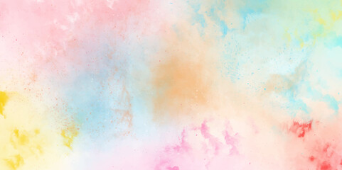 Abstract distressed vintage grunge watercolor paint stains in elegant background. Abstract beautiful Colorful brush painting background. Expressive watercolor painting for your projects template.