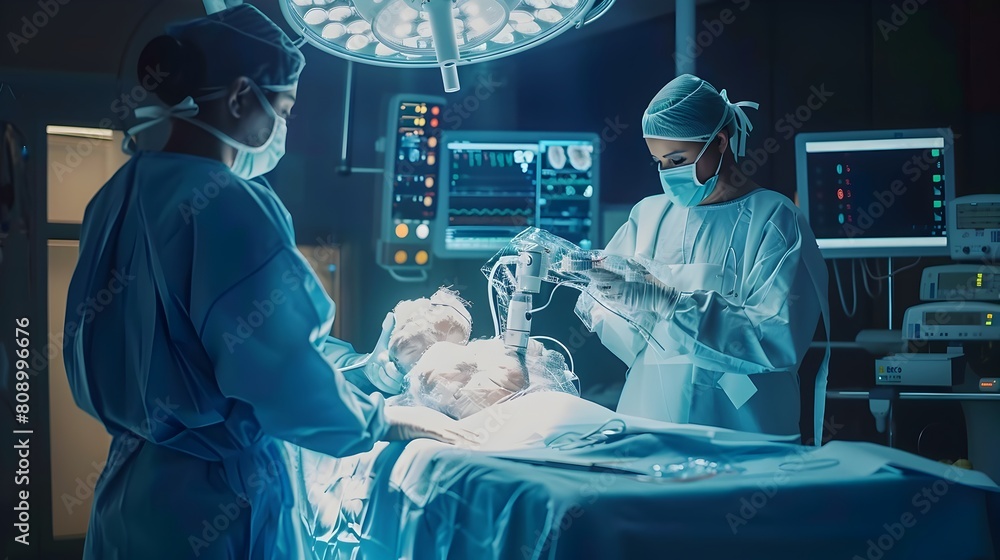 Poster advanced robotic medical intervention in high-tech operating room
